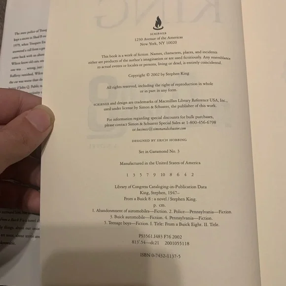 From a Buick 8 by Stephen King (2002, Hardcover) 1st Edition w/Promo Poster - Picture 10 of 11